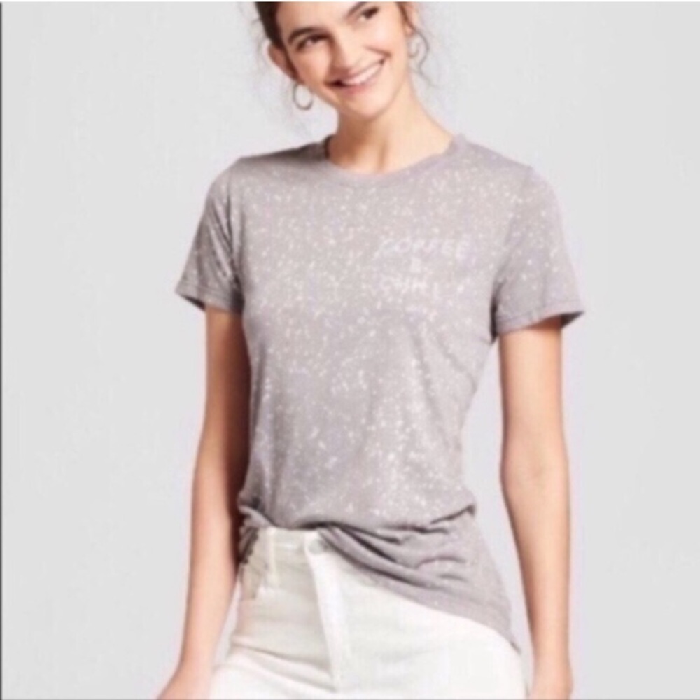 Zoe + Liv High Low Coffee & Chill Tee - Picture 1 of 6